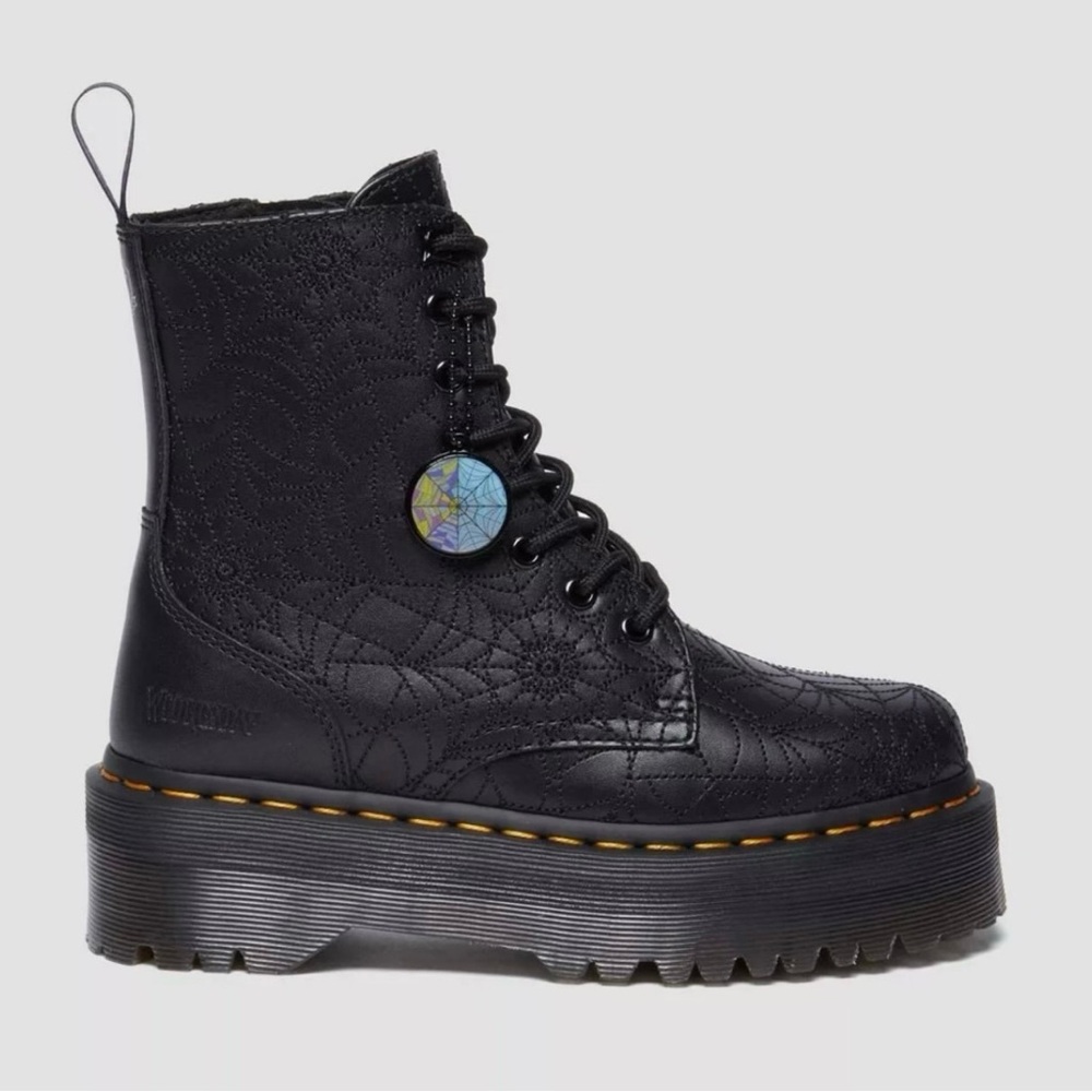 Dr Martens Wednesday Jadon Boot Platform Black Spiderweb size 10 NEW Women - Picture 3 of 9